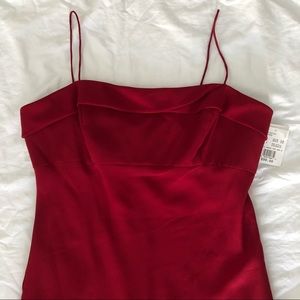 David’s Bridal red full length dress sz 16